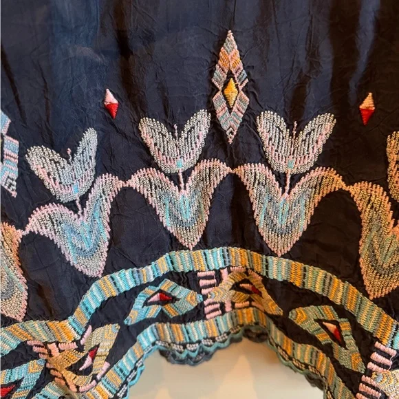 Anthropologie Black Embroidered Tunic XL - Picture 5 of 12
